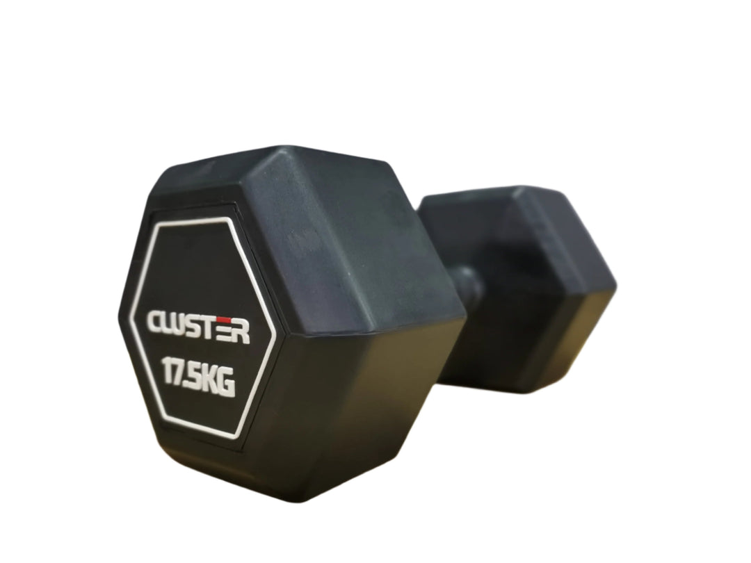 Cluster HEX Dumbbell 2.0 - Rubber Handle (17.5KG)