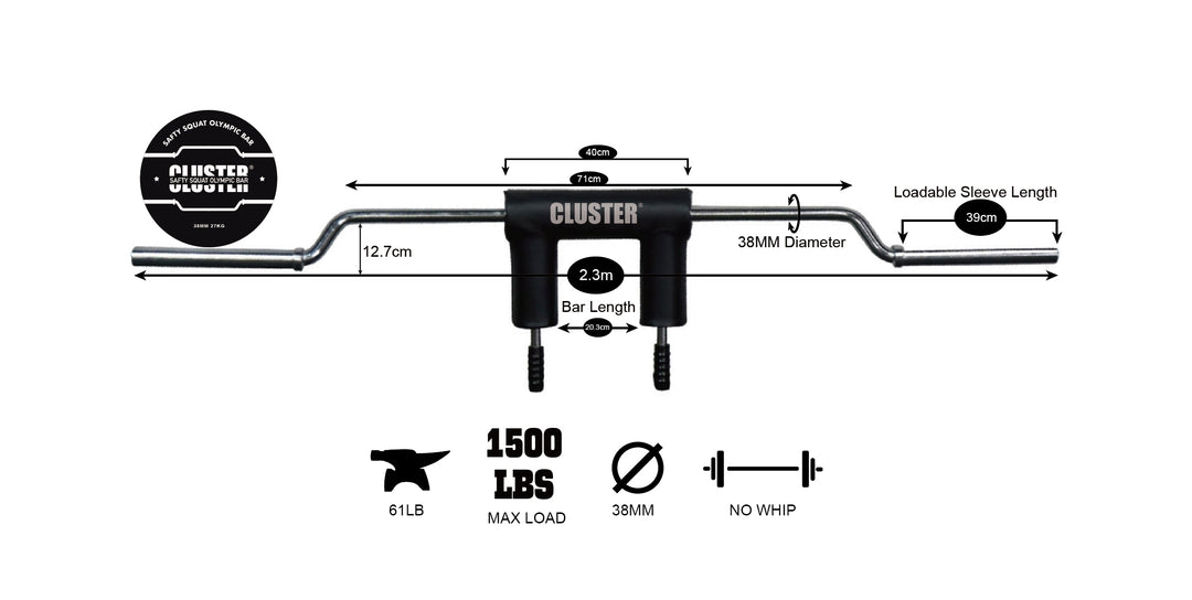 Cluster Safety Squat Bar S40